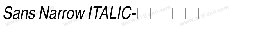 Sans Narrow ITALIC字体转换